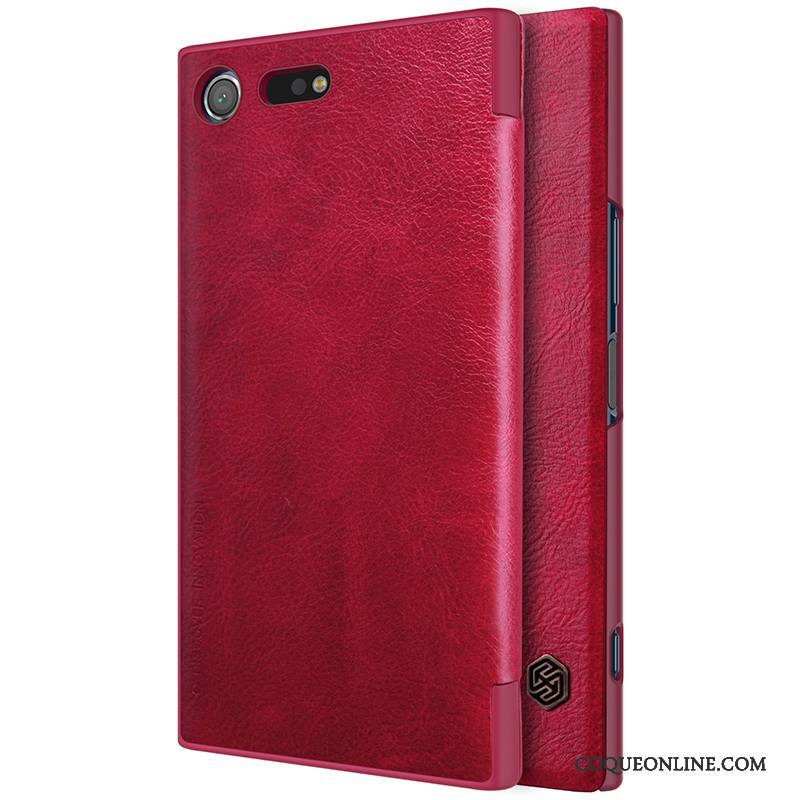 Sony Xperia Xz Premium Coque De Téléphone Étui Téléphone Portable Étui En Cuir Housse Protection Rouge