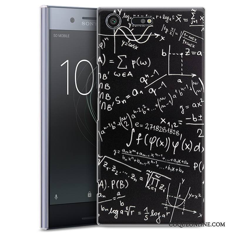 Sony Xperia Xz Premium Noir Peinture Coque De Téléphone Créatif Difficile Gaufrage