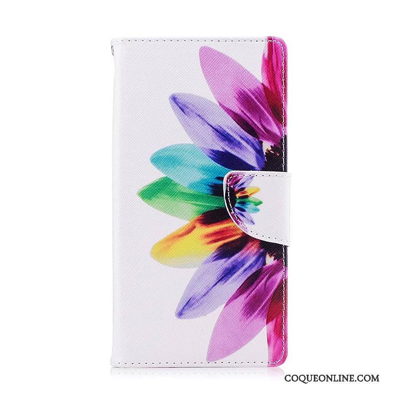 Sony Xperia Xz Premium Peinture Protection Housse Étui Fleurs Coque De Téléphone Multicolore