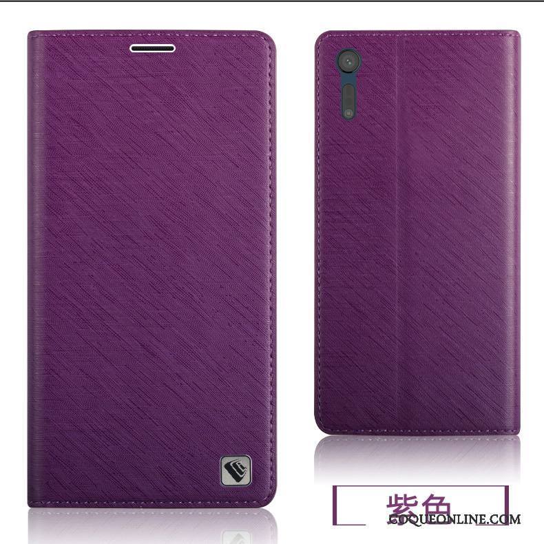 Sony Xperia Xz Silicone Téléphone Portable Étui Violet Coque Tout Compris Argent