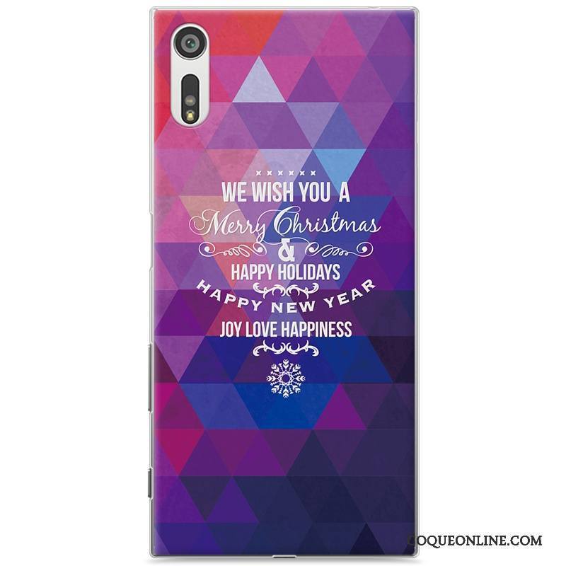 Sony Xperia Xz Violet Coque De Téléphone Peinture Personnalité Difficile Protection