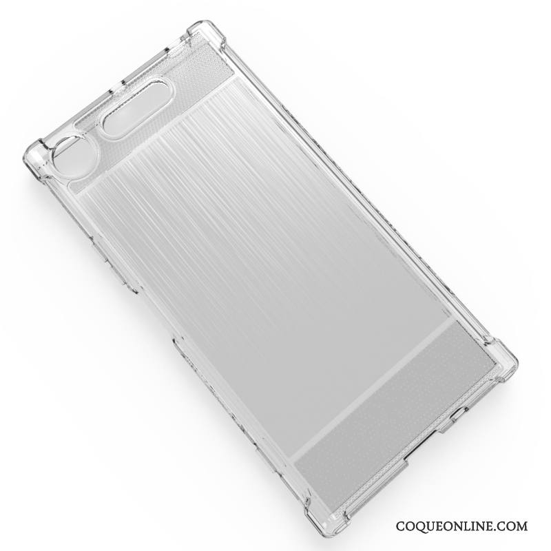 Sony Xperia Xz1 Incassable Délavé En Daim Gris Tout Compris Protection Coque De Téléphone