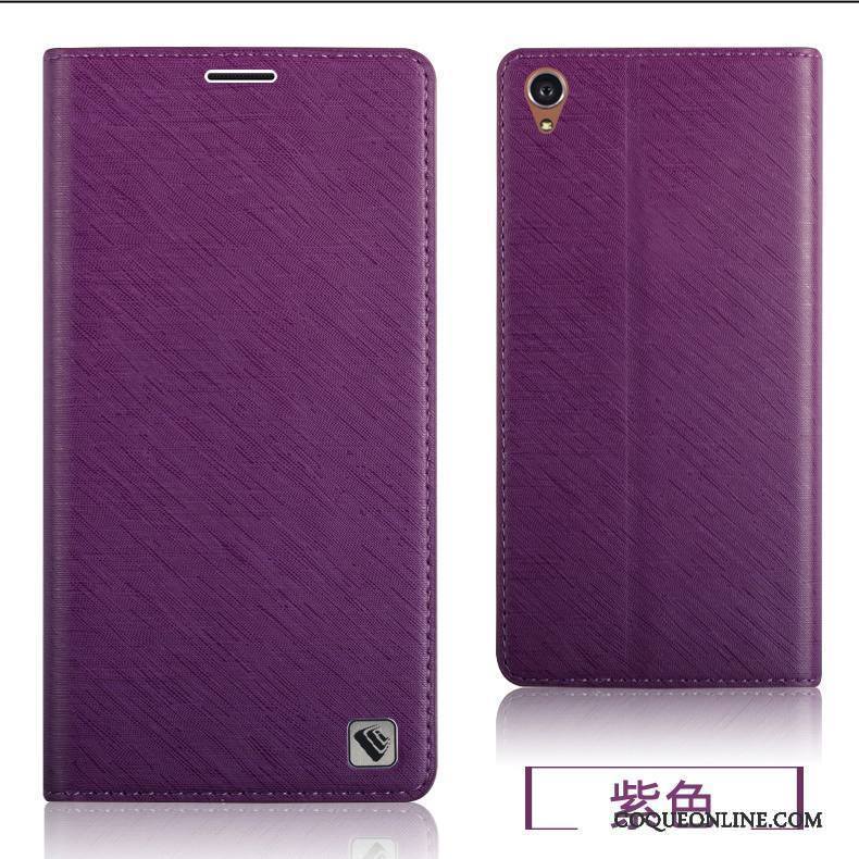 Sony Xperia Z3+ Couvercle Arrière Fluide Doux Protection Étui Violet Étui En Cuir Coque