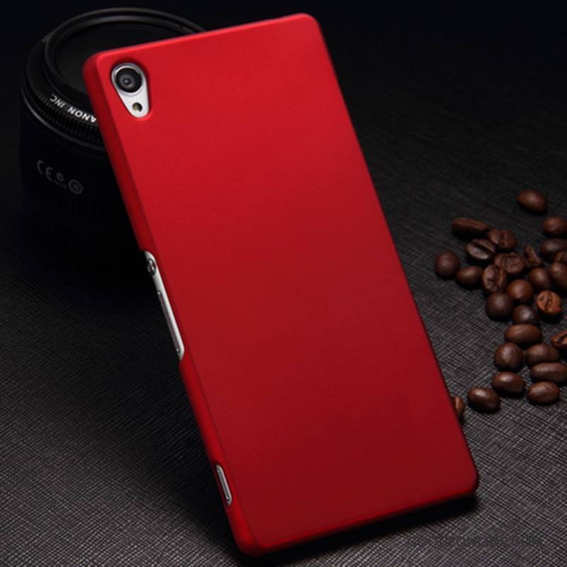 Sony Xperia Z5 Coque Étui Protection Difficile Rouge De Téléphone Délavé En Daim