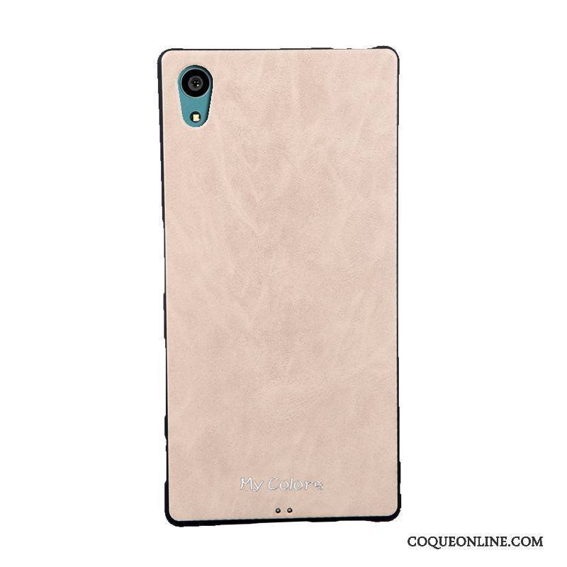 Sony Xperia Z5 Or Rose Protection Coque De Téléphone Fluide Doux Étui Business Similicuir