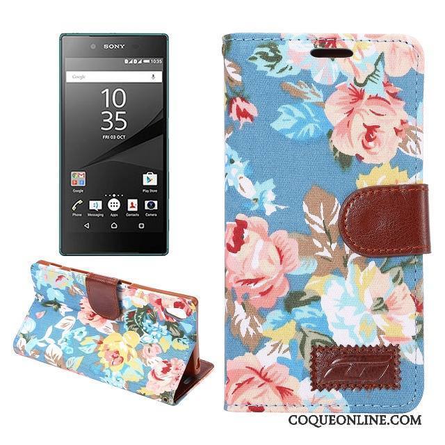 Sony Xperia Z5 Protection Fluide Doux Téléphone Portable Étui Bleu Coque De Téléphone