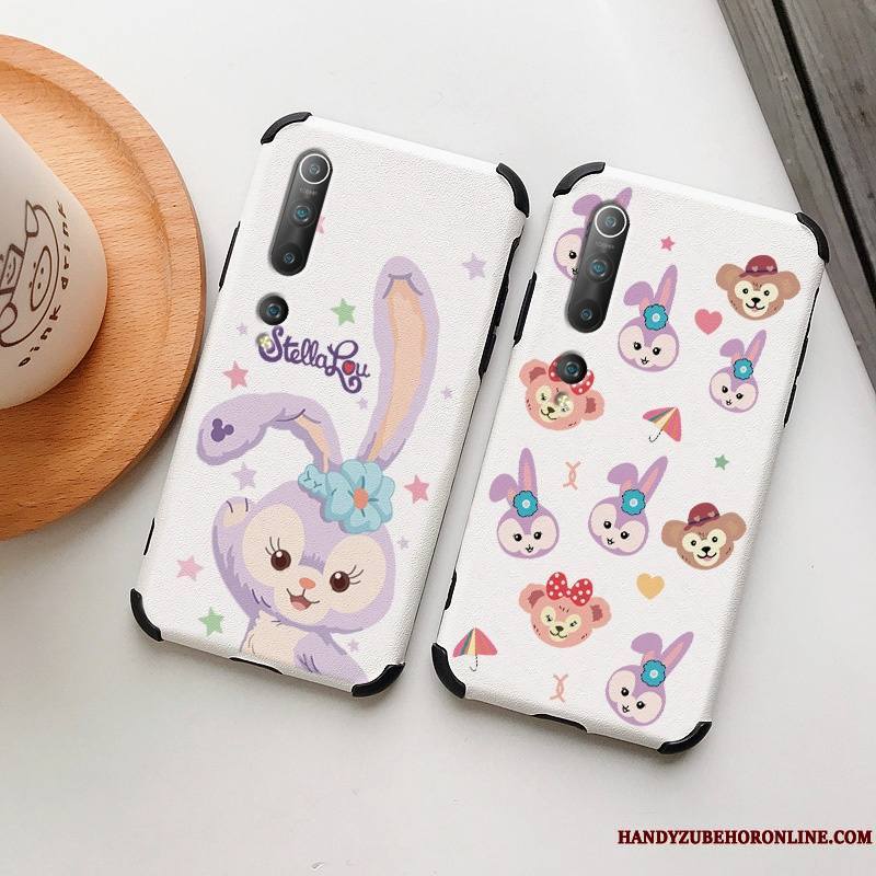 Xiaomi Mi 10 Coque Gaufrage Soie Mulberry Mignonne Marque De Tendance Frais Dessin Animé Nouveau