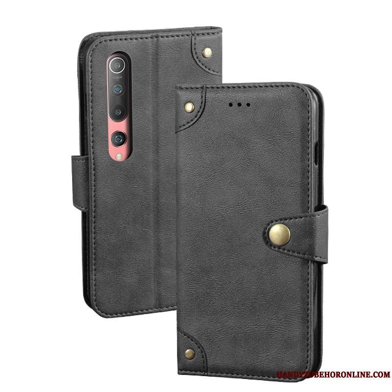 Xiaomi Mi 10 Coque Housse Carte Marque De Tendance Fluide Doux Téléphone Portable Petit Étui En Cuir