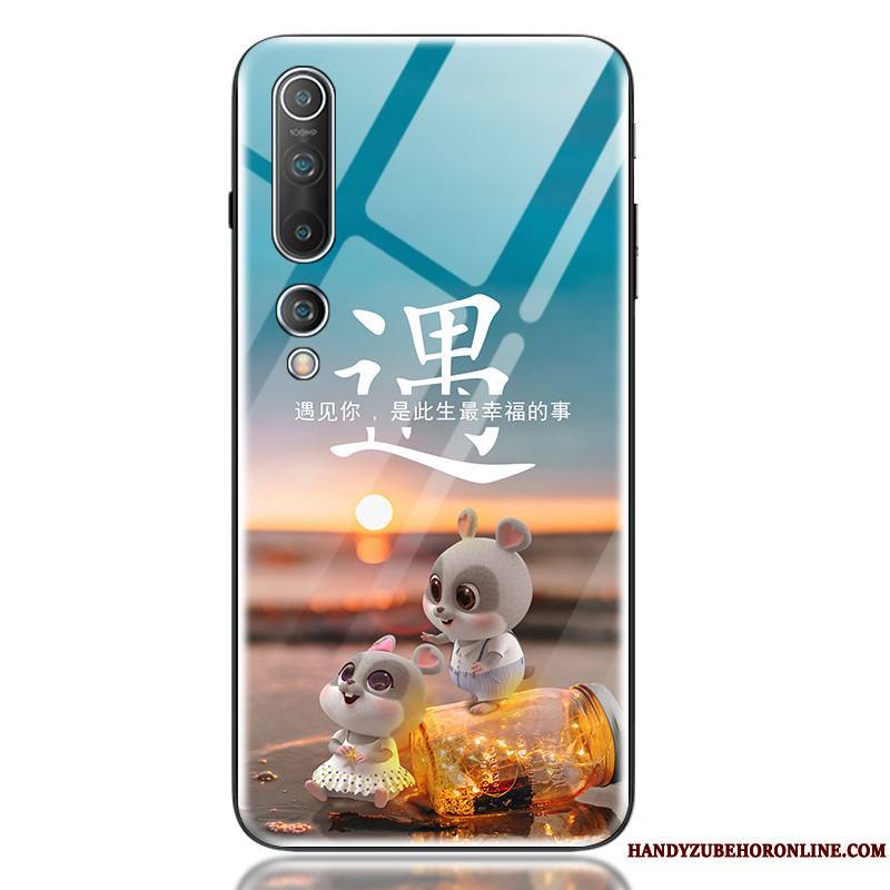 Xiaomi Mi 10 Coque Étui Rat Silicone Verre Trempé Tout Compris Incassable Fluide Doux