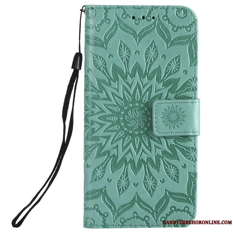 Xiaomi Mi 10 Marque De Tendance Clamshell Étui En Cuir Petit Protection Vert Coque De Téléphone