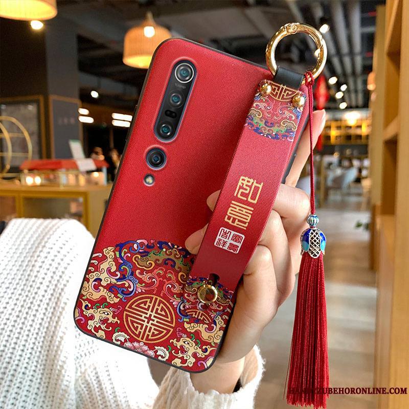 Xiaomi Mi 10 Pro Coque De Téléphone Vent Petit Créatif Personnalité Rouge À Franges