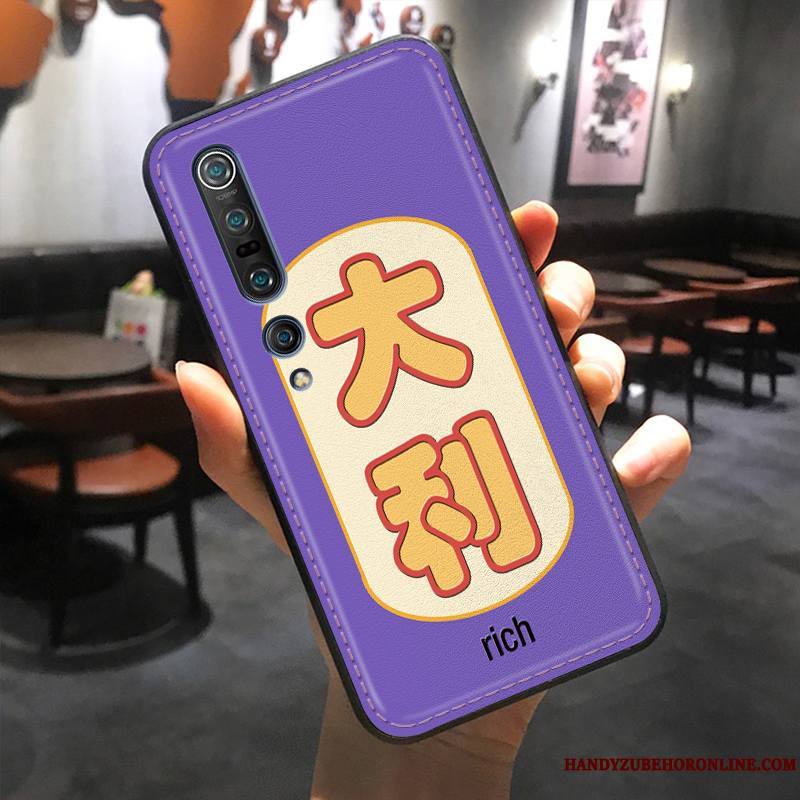 Xiaomi Mi 10 Pro Coque Tout Compris Richesse Petit Créatif Gaufrage Personnalité Modèle Fleurie