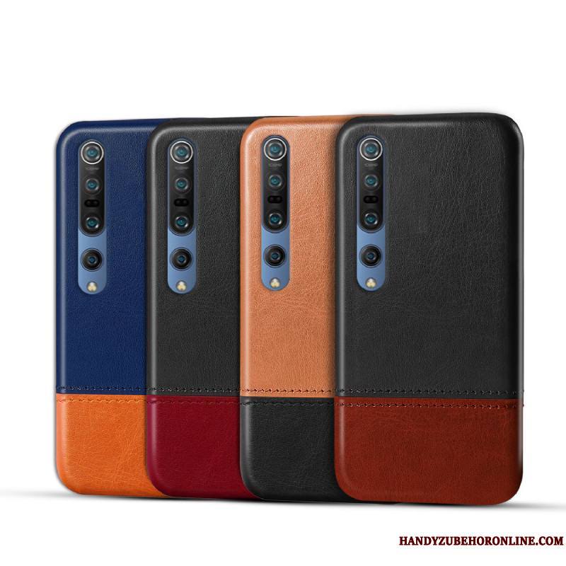 Xiaomi Mi 10 Pro Personnalité Coque Petit Cuir Vintage De Téléphone Incassable