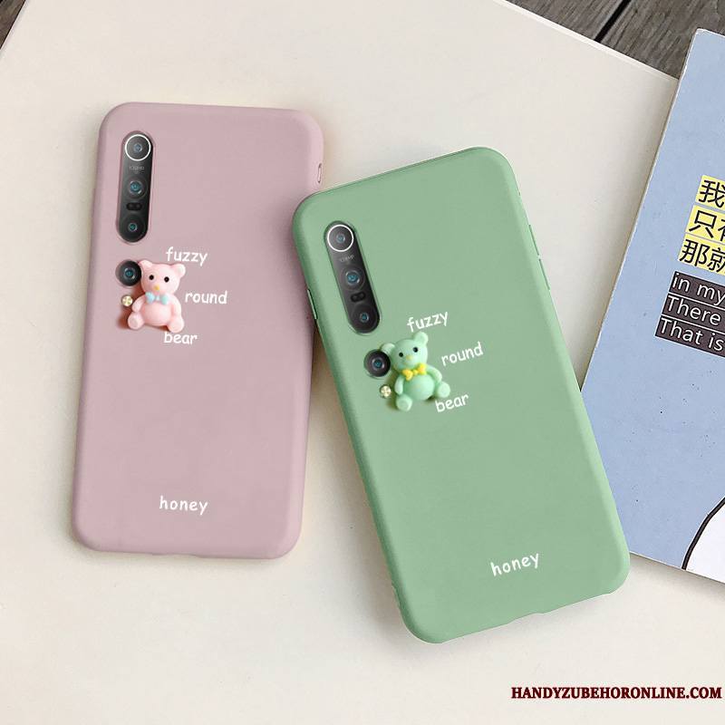 Xiaomi Mi 10 Pro Vert Créatif Très Mince Étui Coque De Téléphone Protection Net Rouge