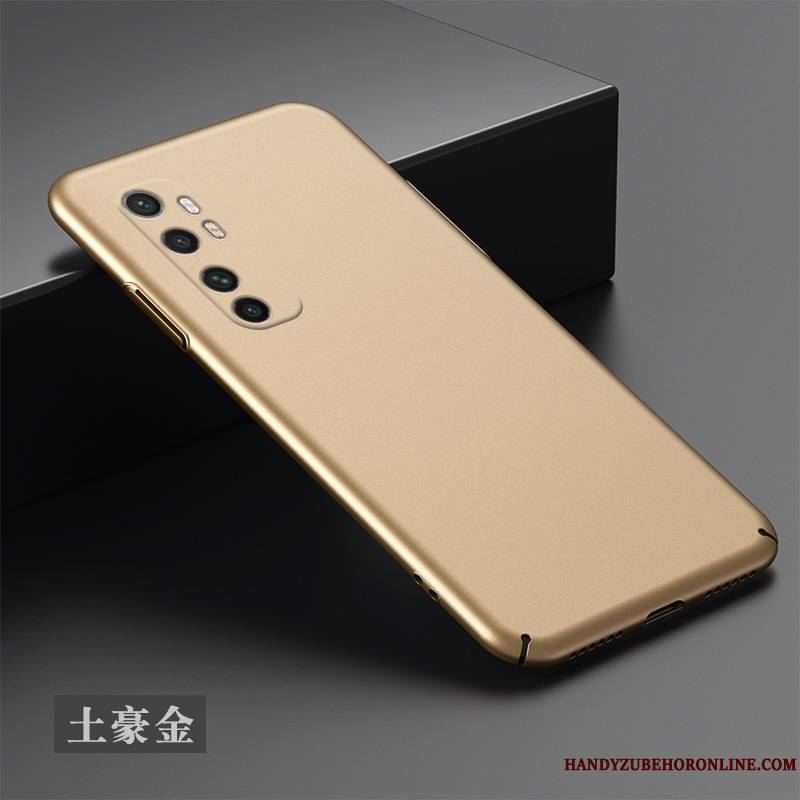 Xiaomi Mi Note 10 Lite Coque Tout Compris Noir Délavé En Daim Simple Difficile Petit