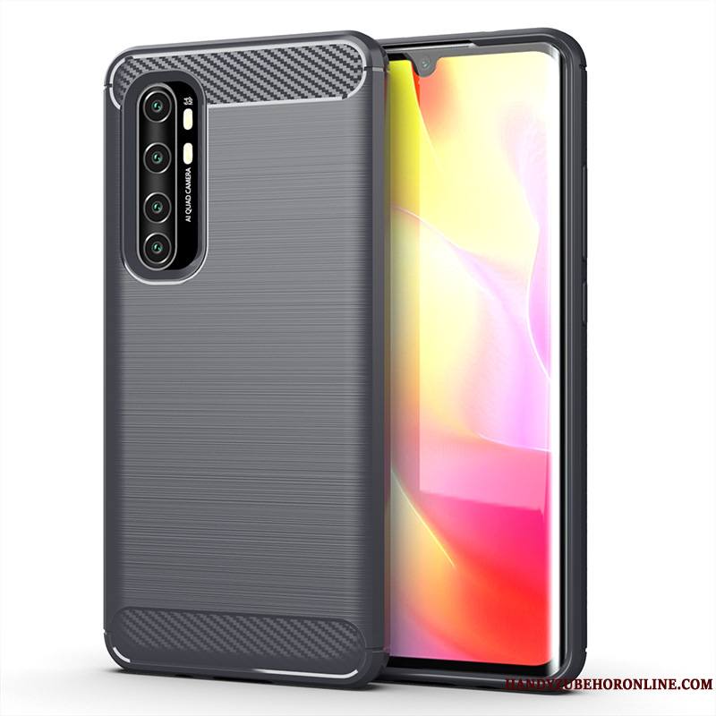 Xiaomi Mi Note 10 Lite Soie Petit Coque De Téléphone Fluide Doux Protection Gris Incassable