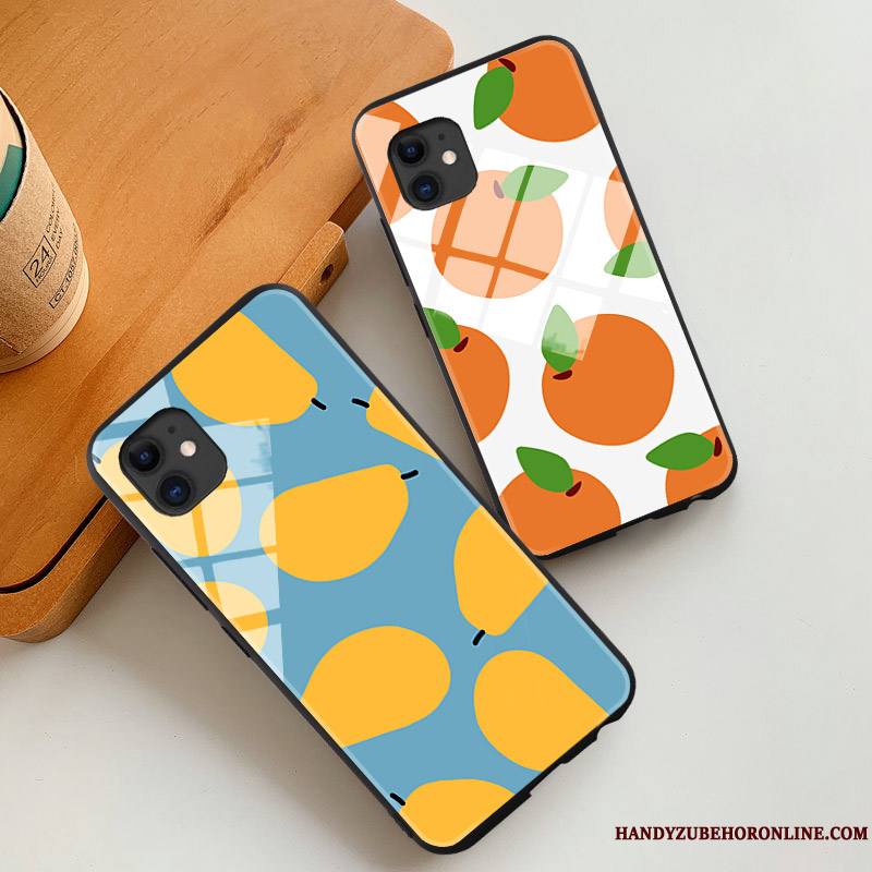 iPhone 11 Coque Petit Protection Étui Créatif Verre Incassable Tendance