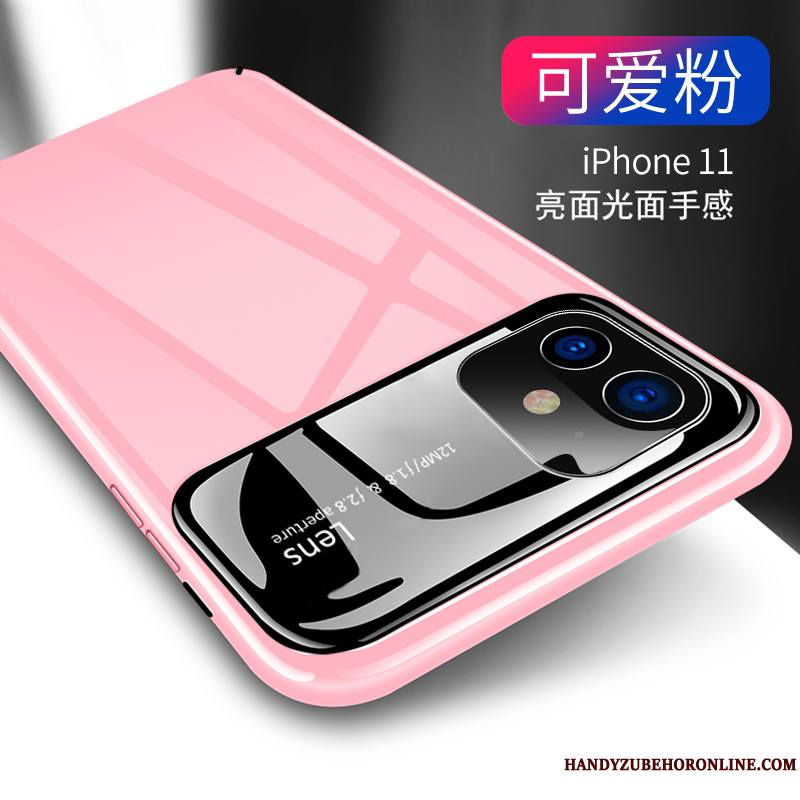 iPhone 11 Coque Tout Compris Créatif Très Mince Protection Incassable Verre Miroir