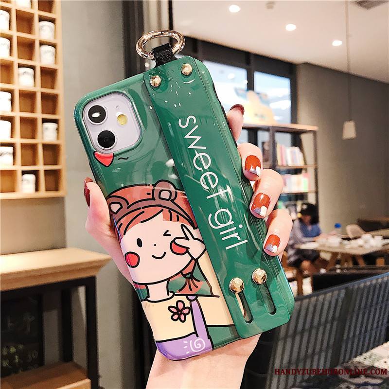 iPhone 11 Créatif Charmant Tout Compris Fluide Doux Incassable Coque De Téléphone Vert