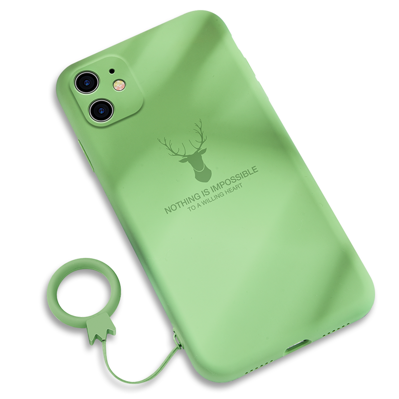 iPhone 11 Incassable Nouveau Silicone Sac Tout Compris Coque De Téléphone Vert