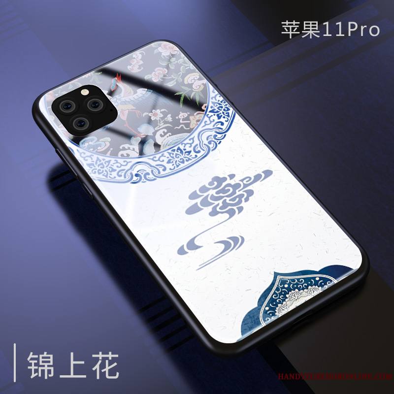 iPhone 11 Pro Coque De Téléphone Étui Protection Tout Compris Style Chinois Verre Silicone
