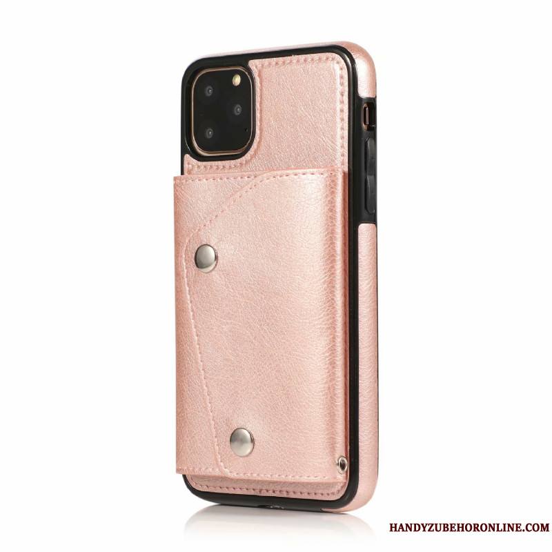 iPhone 11 Pro Coque Étui En Cuir Tout Compris Ornements Suspendus Personnalité Créatif Marque De Tendance Sac Carte