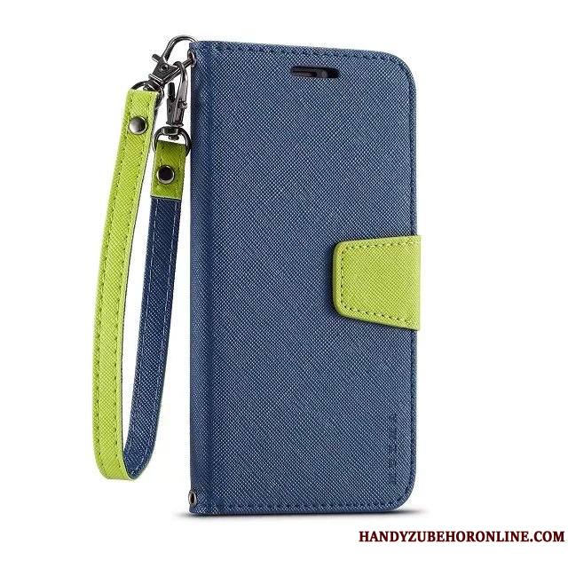 iPhone 11 Pro Housse Protection Coque De Téléphone Bleu Étui En Cuir Business