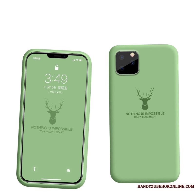 iPhone 11 Pro Max Incassable Protection Vert Étui Silicone Tout Compris Coque