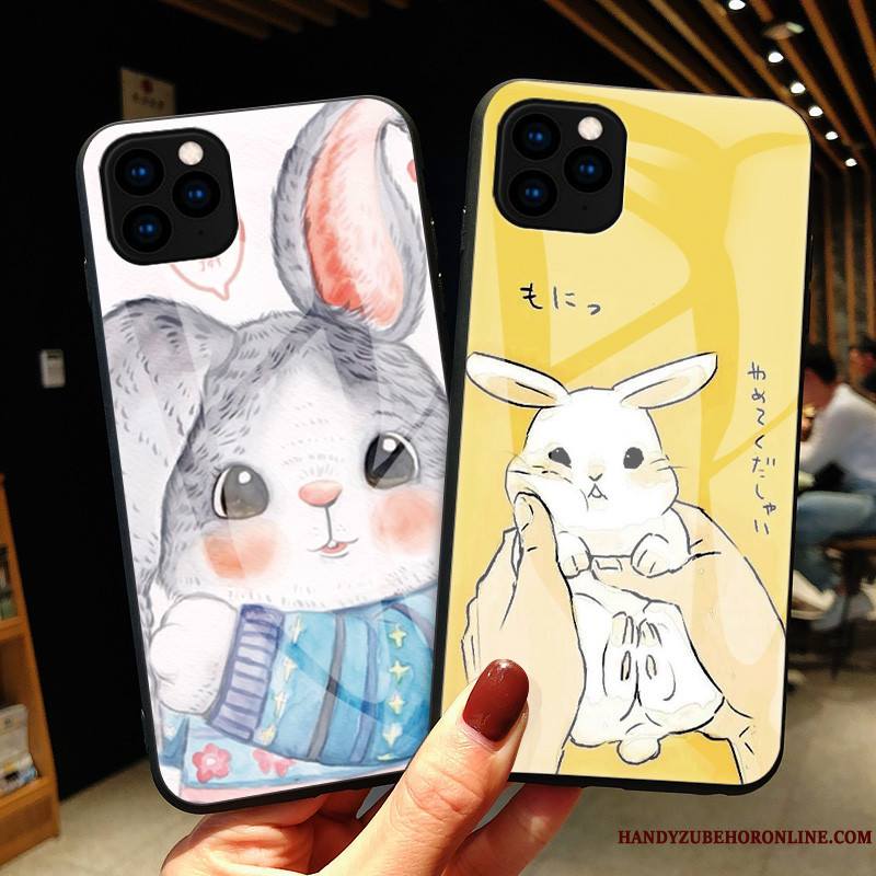 iPhone 11 Pro Max Mode Tout Compris Lapin Dessin Animé Jaune Coque De Téléphone Simple