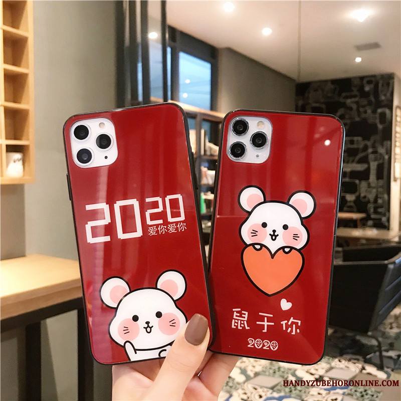 iPhone 11 Pro Max Étui Rouge Nouveau Incassable Coque De Téléphone Rat Difficile