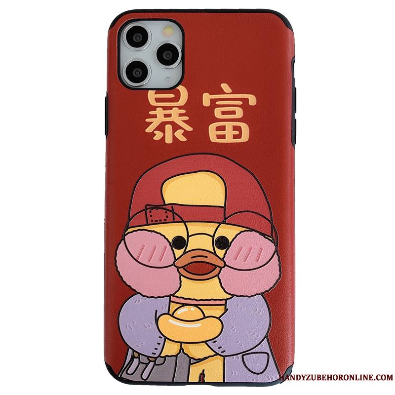 iPhone 11 Pro Modèle Fleurie Richesse Tout Compris Coque De Téléphone Créatif Tendance Canard