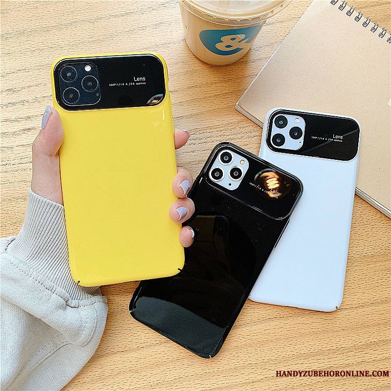 iPhone 11 Pro Tendance Jaune Couleur Unie Étui Simple Coque De Téléphone