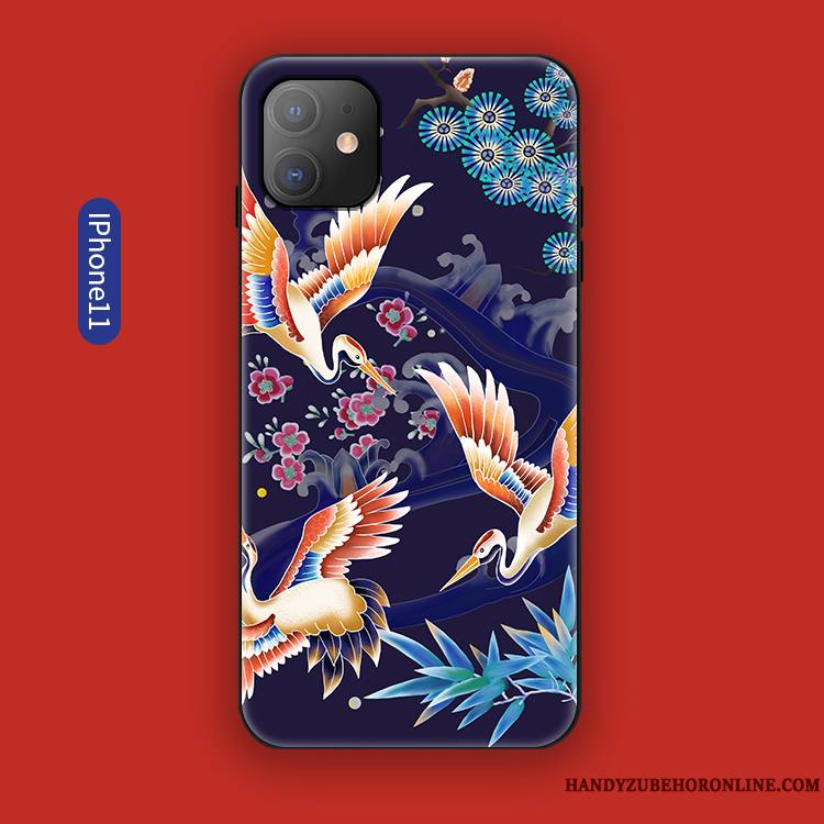 iPhone 11 Silicone Créatif Tout Compris Coque De Téléphone Incassable Marque De Tendance Style Chinois