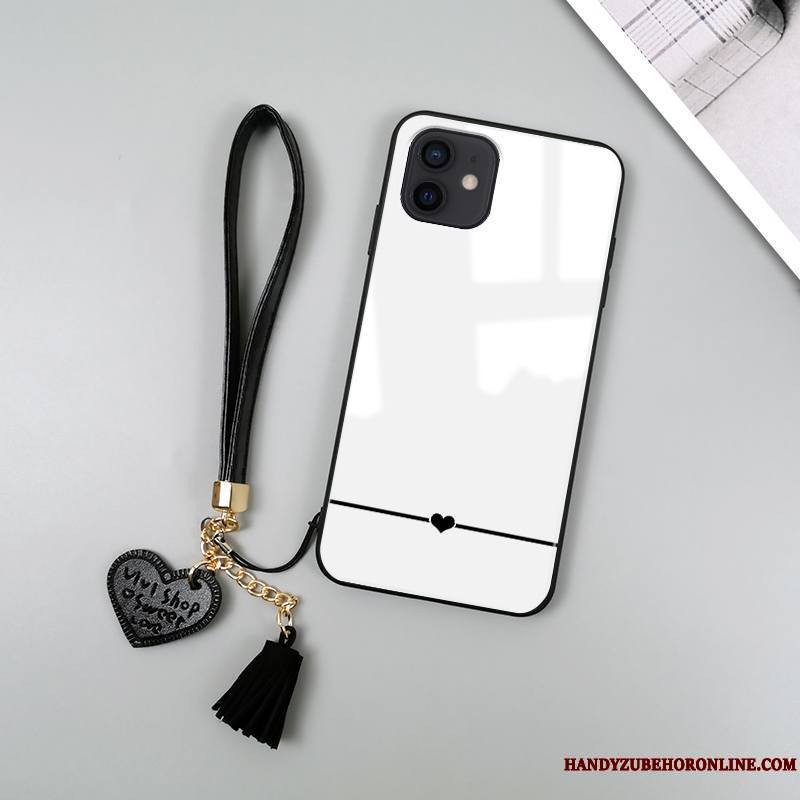 iPhone 12 Mini Coque Personnalité Étui Marque De Tendance Créatif Verre Fluide Doux Tout Compris