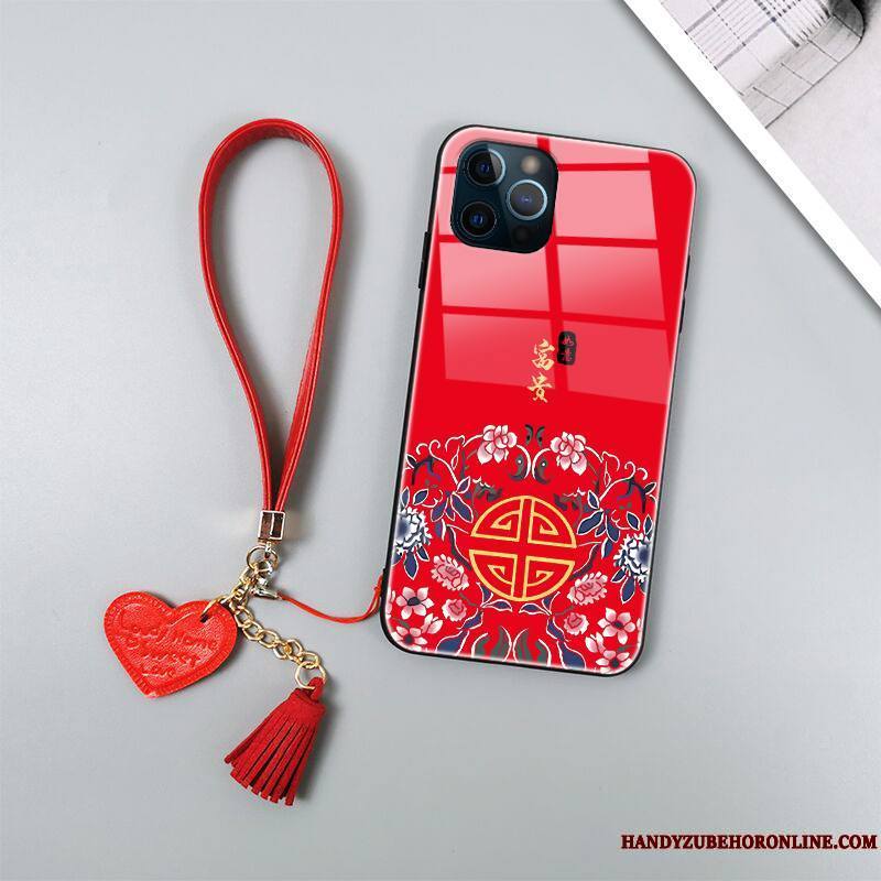 iPhone 12 Mini Coque Silicone Verre Tout Compris Créatif Style Chinois Personnalité Marque De Tendance