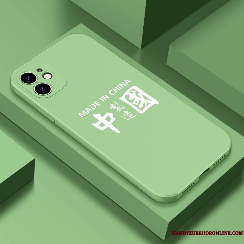 iPhone 12 Mini Marque De Tendance Nouveau Vert Coque De Téléphone Protection Très Mince Tout Compris