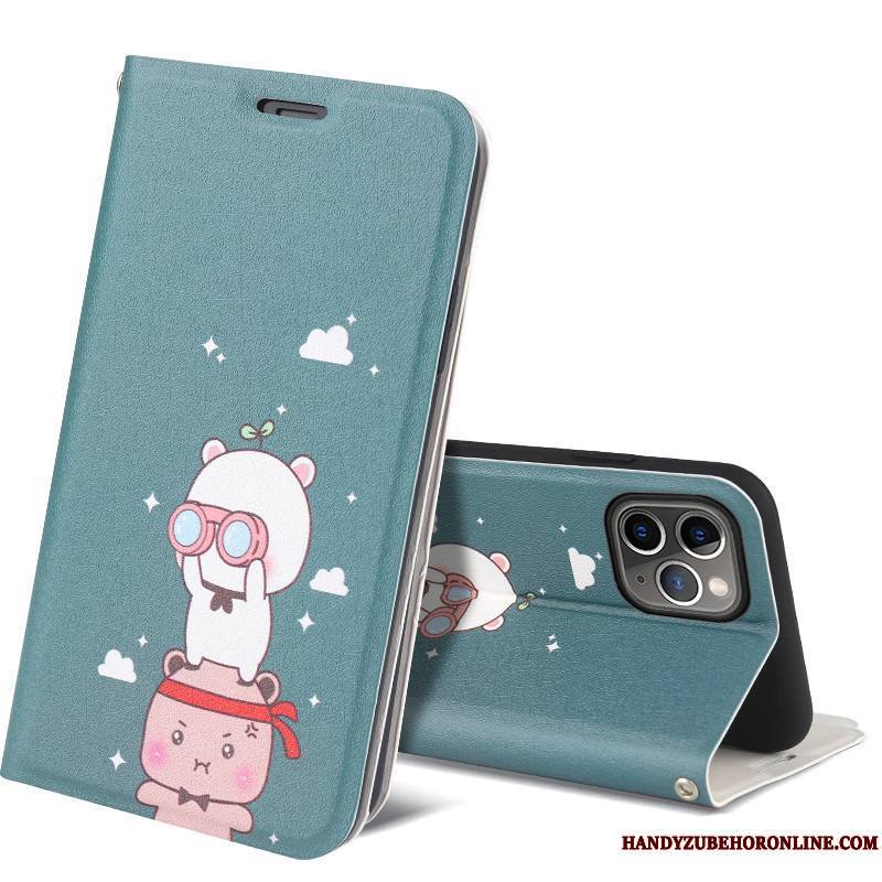 iPhone 12 Pro Coque Téléphone Portable Silicone Fluide Doux Bleu Incassable Tout Compris Dessin Animé