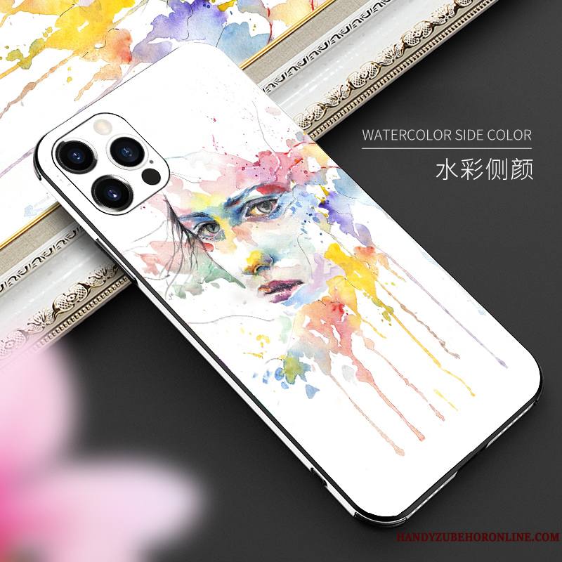 iPhone 12 Pro Luxe Incassable Tout Compris Coque De Téléphone Très Mince Créatif Rose