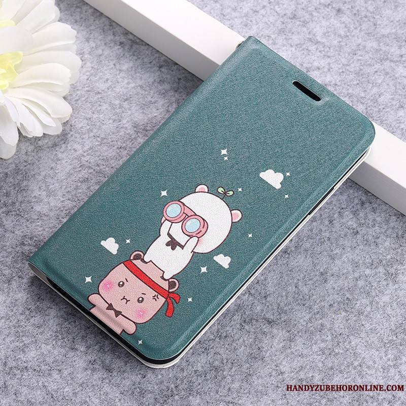 iPhone 12 Pro Max Étui Tendance Étui En Cuir Net Rouge Dessin Animé Coque De Téléphone Vert