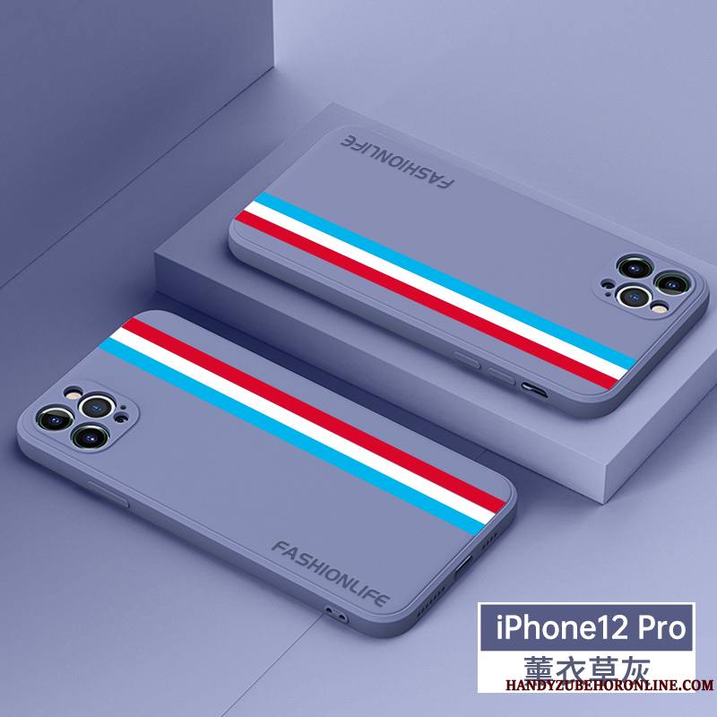 iPhone 12 Pro Protection Rayé Gris Silicone Incassable Coque Nouveau