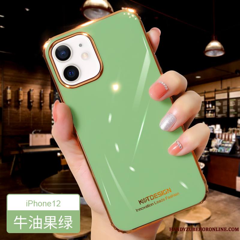 iPhone 12 Tout Compris Personnalité Incassable Nouveau Protection Coque De Téléphone Vert