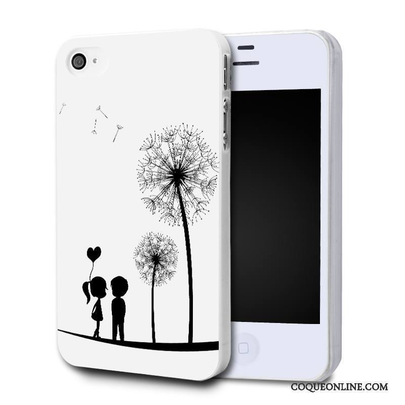 iPhone 4/4s Coque De Téléphone Blanc Dessin Animé Tout Compris Peinture Étui Difficile