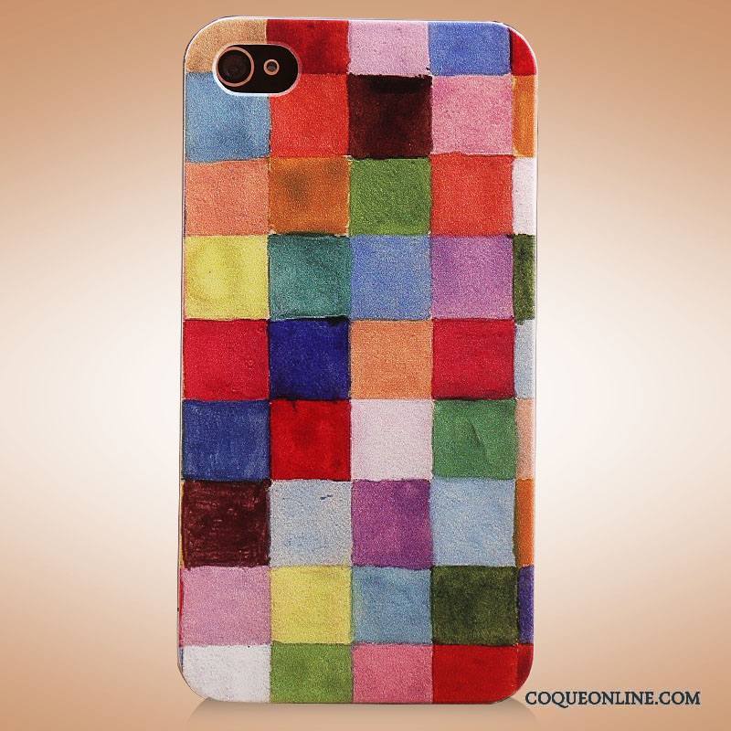 iPhone 4/4s Protection Peinture Coque De Téléphone Simple Étui Multicolore