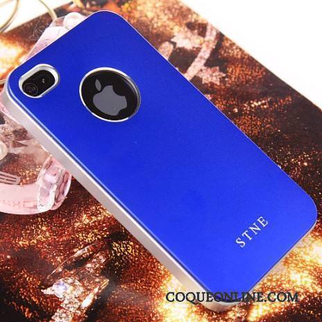 iPhone 4/4s Étui Protection Métal Bleu Coque De Téléphone Nouveau