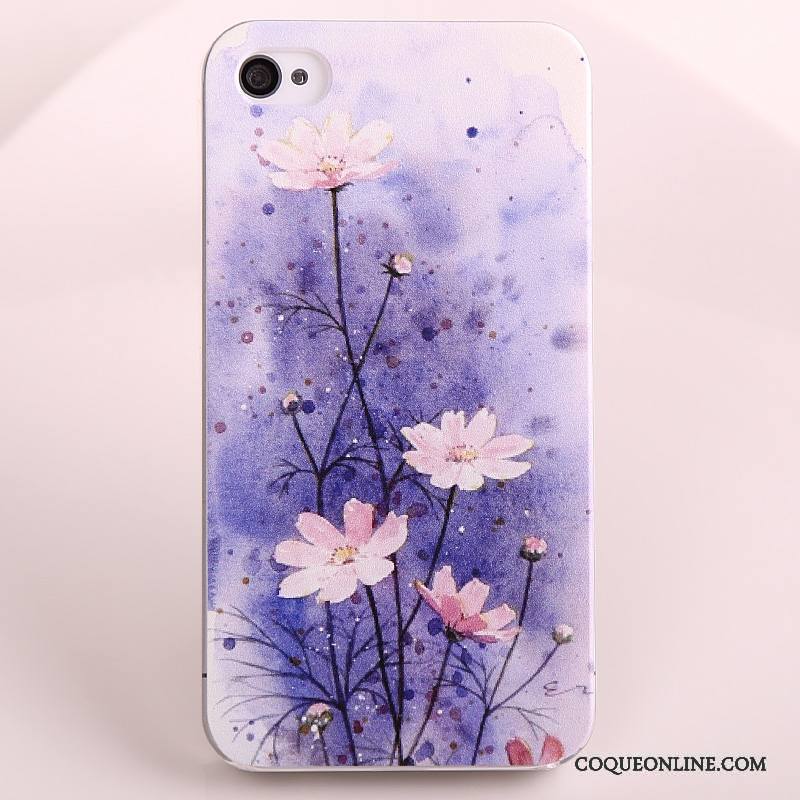 iPhone 4/4s Étui Simple Protection Violet Coque De Téléphone Peinture
