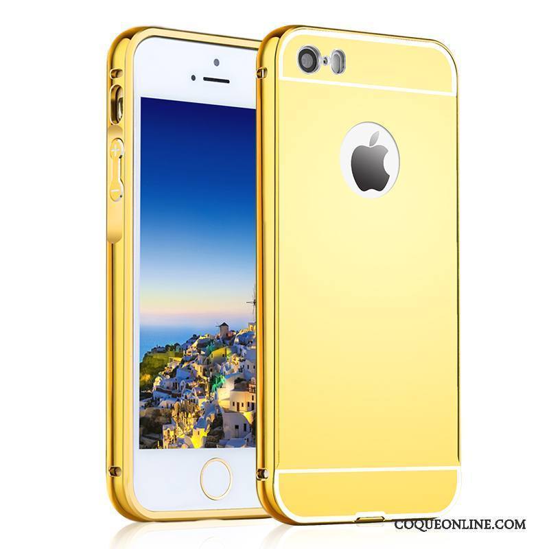 iPhone 5/5s Coque Chiens Or Étui Tout Compris Border Vent Miroir