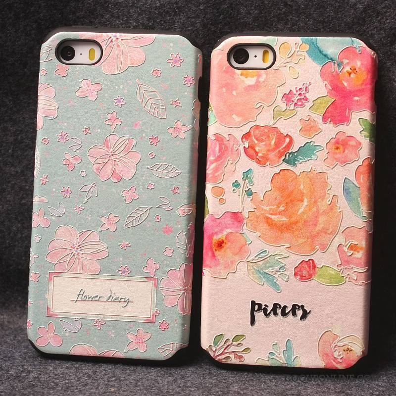 iPhone 5/5s Coque De Téléphone Ornements Suspendus Rose Dessin Animé Tout Compris Incassable Créatif