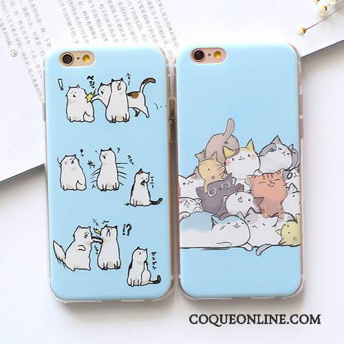 iPhone 5/5s Coque De Téléphone Téléphone Portable Art Bleu Étui Fluide Doux Chat