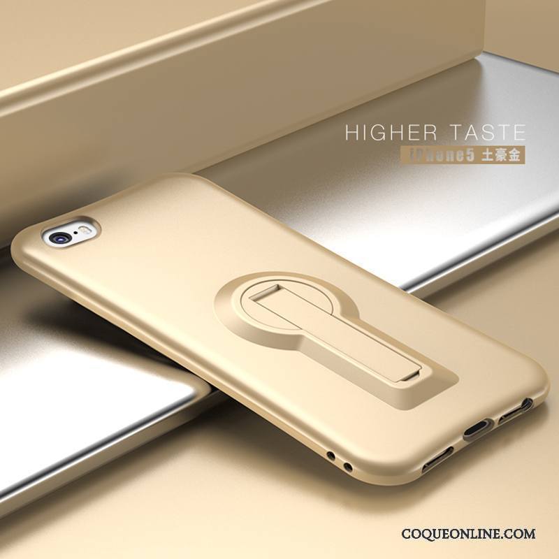 iPhone 5/5s Coque Étui Simple Support Ornements Suspendus Tout Compris Silicone Délavé En Daim