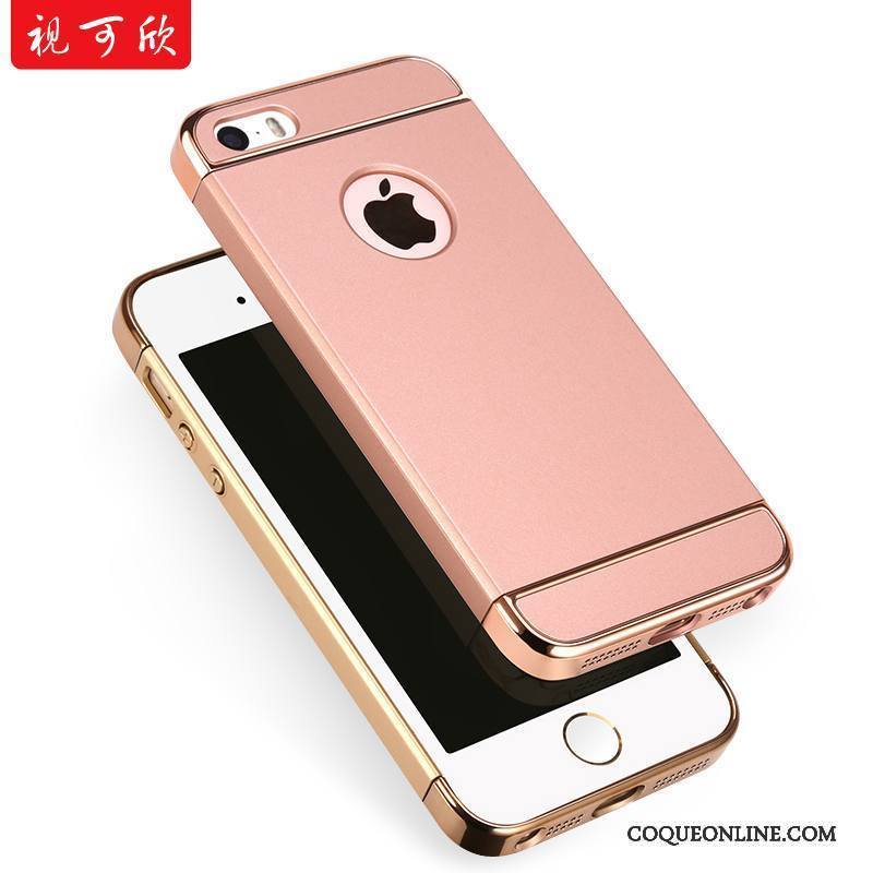 iPhone 5/5s Difficile Délavé En Daim Or Rose Coque De Téléphone Étui Incassable Protection